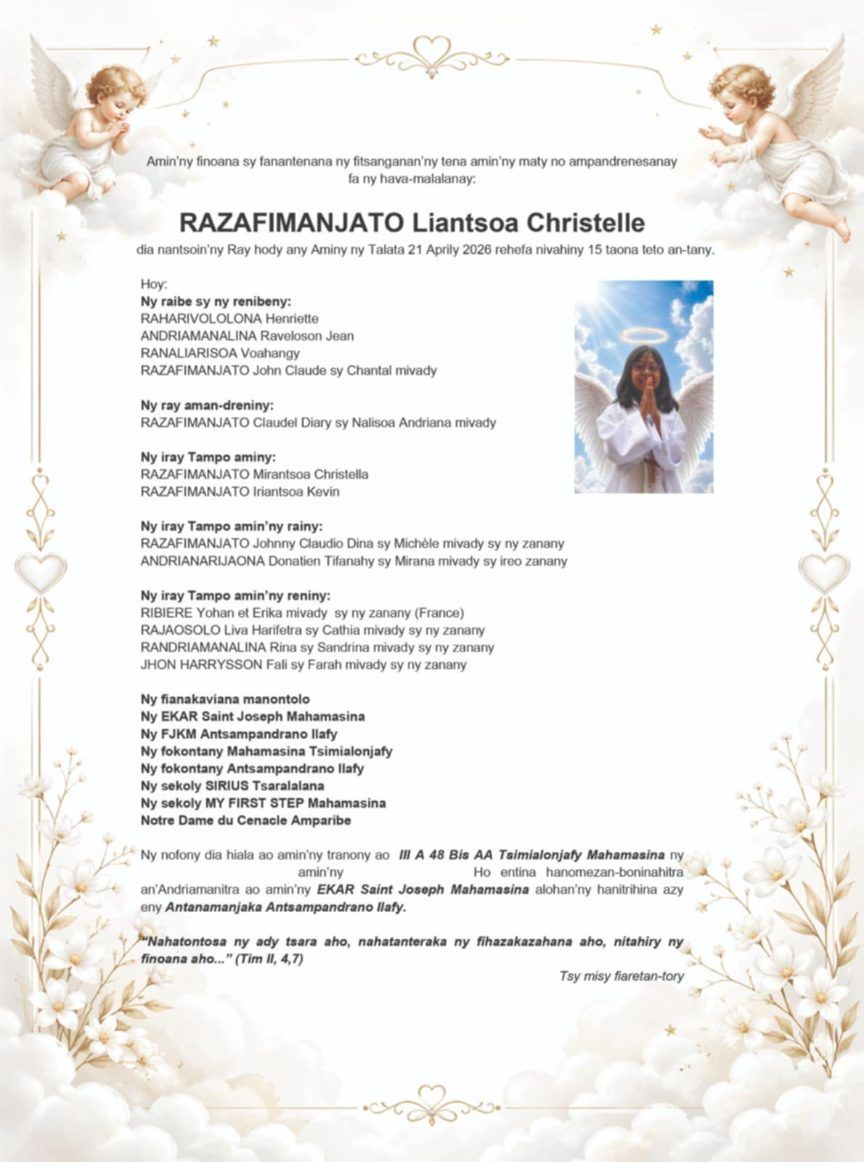 Faire-part d'une élève de Seconde – Image 1 de Faire-part d'une élève de Seconde