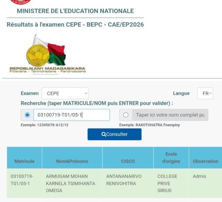 CEPE 2026 : 100% DE RÉUSSITE – Image 3 de CEPE 2026 : 100% DE RÉUSSITE