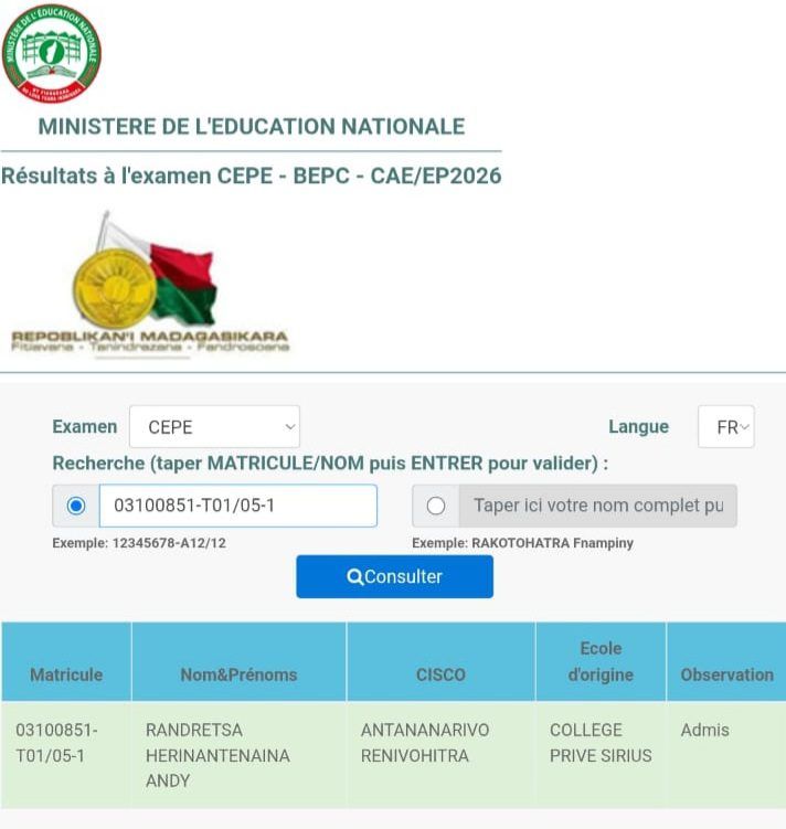 CEPE 2026 : 100% DE RÉUSSITE – Image 4 de CEPE 2026 : 100% DE RÉUSSITE