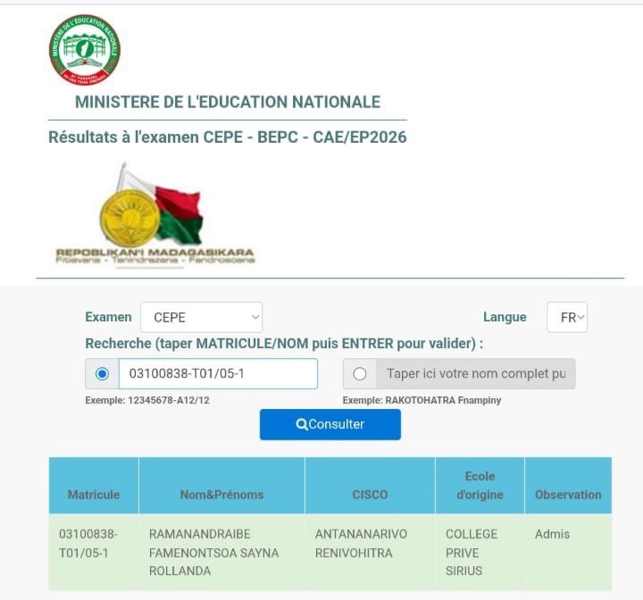 CEPE 2026 : 100% DE RÉUSSITE – Image 5 de CEPE 2026 : 100% DE RÉUSSITE