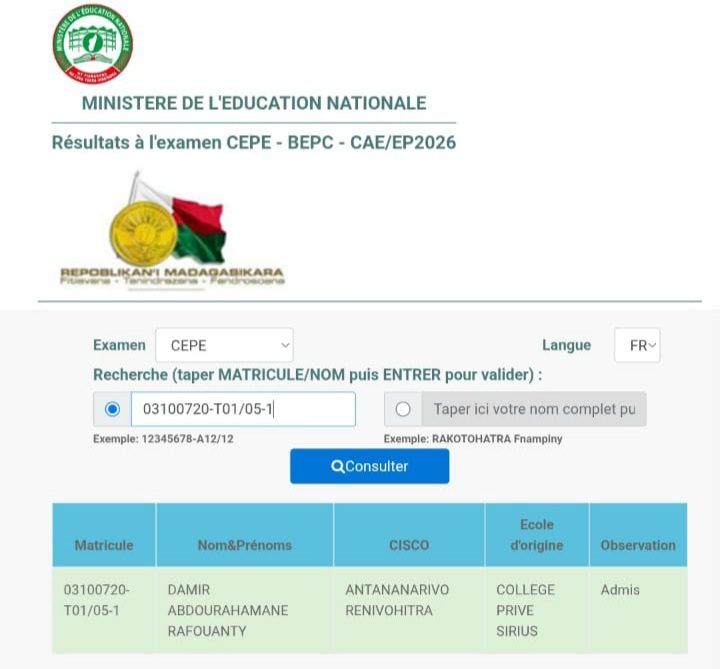 CEPE 2026 : 100% DE RÉUSSITE – Image 6 de CEPE 2026 : 100% DE RÉUSSITE