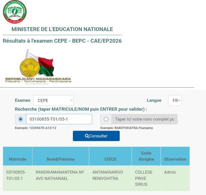 CEPE 2026 : 100% DE RÉUSSITE – Image 7 de CEPE 2026 : 100% DE RÉUSSITE
